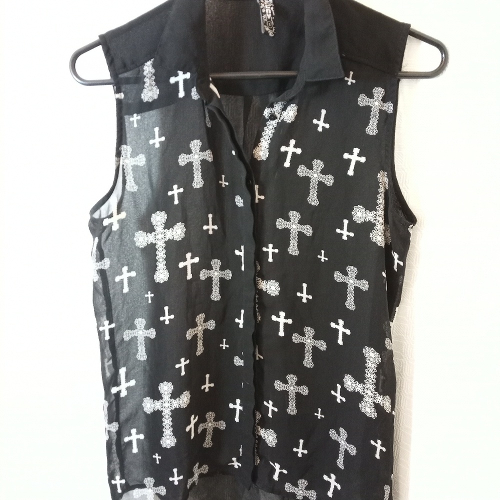 Seethrough cross collared tank